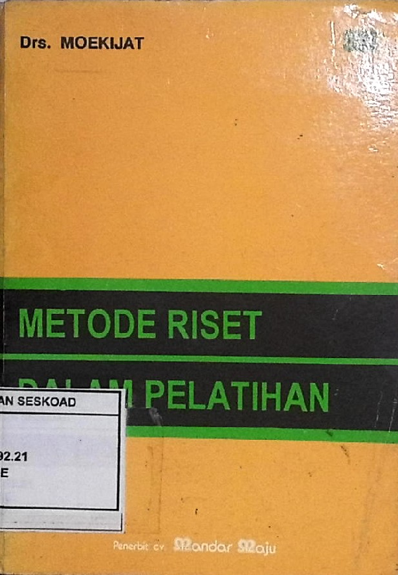 Metode Riset Dalam Pelatihan